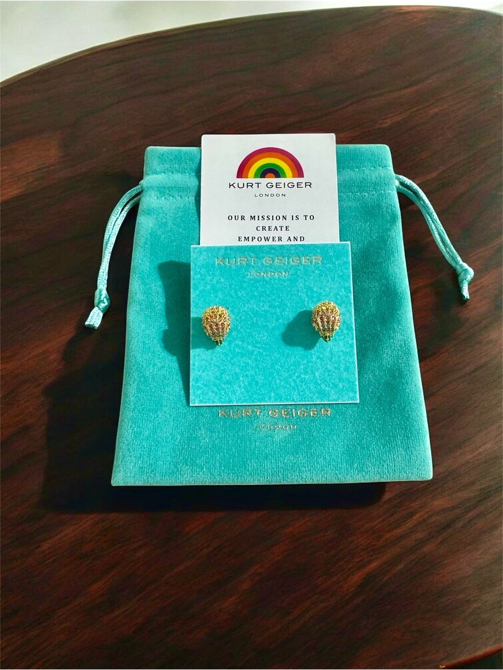 Kurt Geiger Rainbow Crystal Eagle Earrings